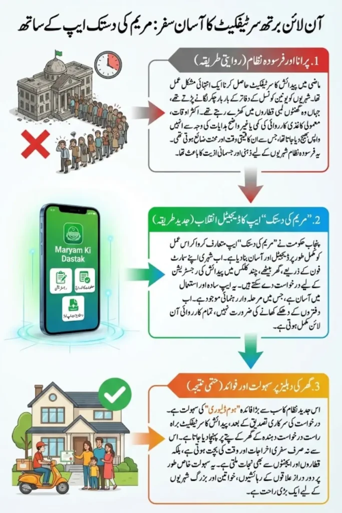 Maryam Ki Dastak App: Complete Guide to Online Birth Certificate in Punjab